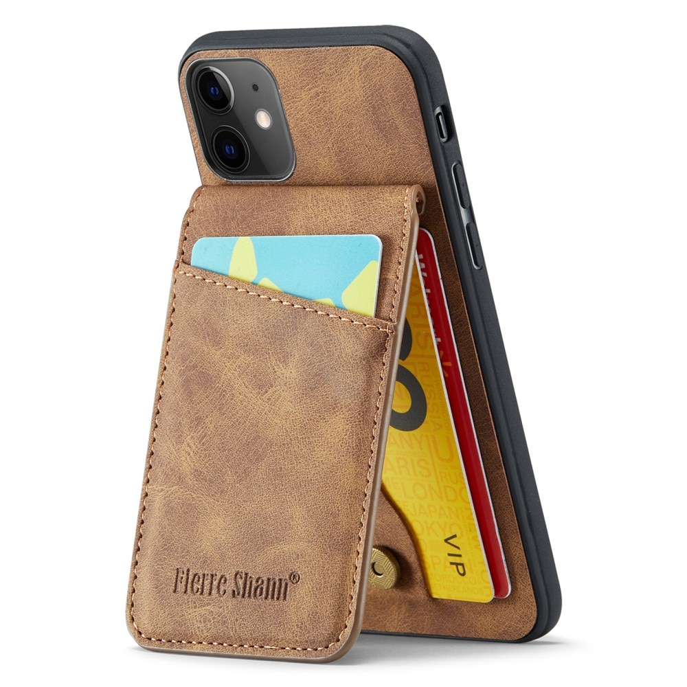 Funda Multi-Slot anti-RFID iPhone 11 marrón