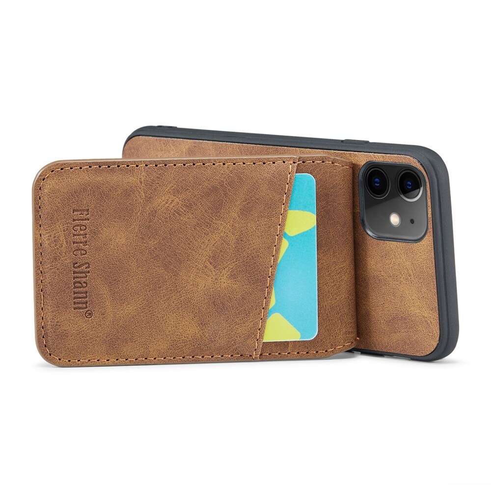 Funda Multi-Slot anti-RFID iPhone 11 marrón