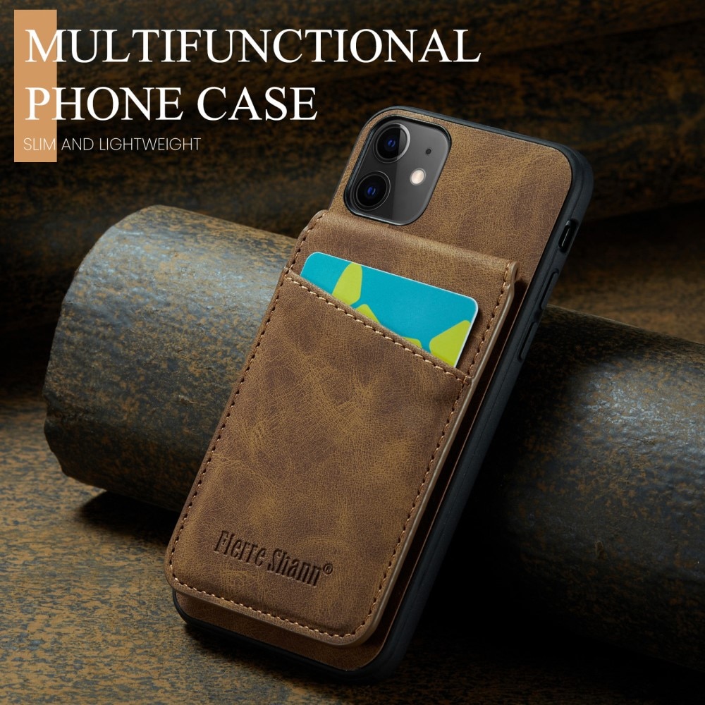 Funda Multi-Slot anti-RFID iPhone 11 marrón