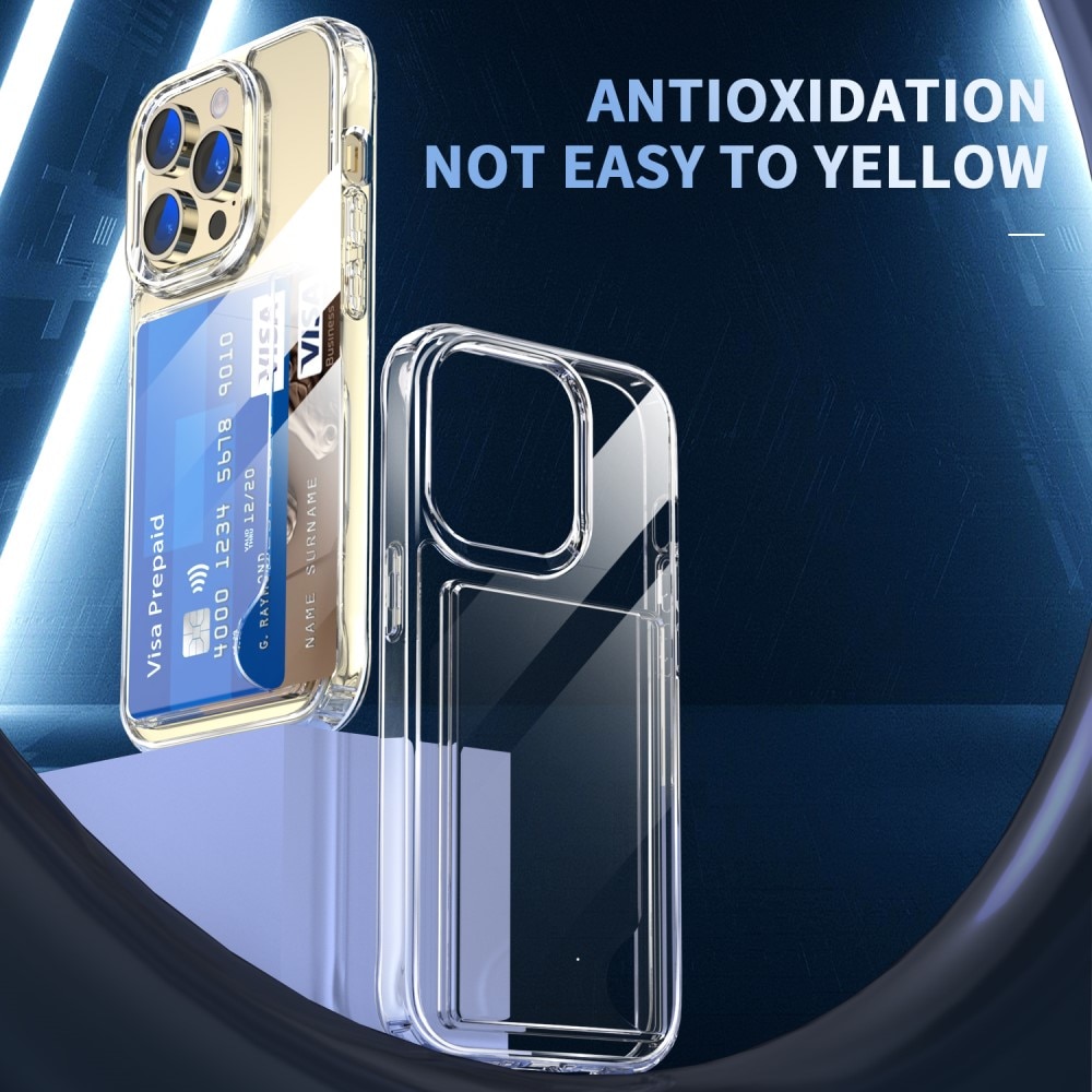 Funda híbrida con ranuras para tarjetas iPhone 13 Pro Transparente