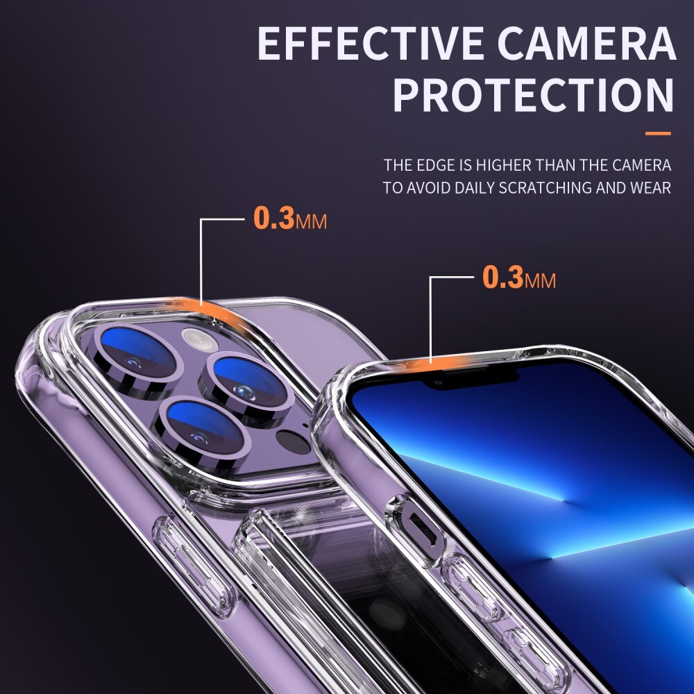 Funda híbrida con ranuras para tarjetas iPhone 13 Pro Transparente