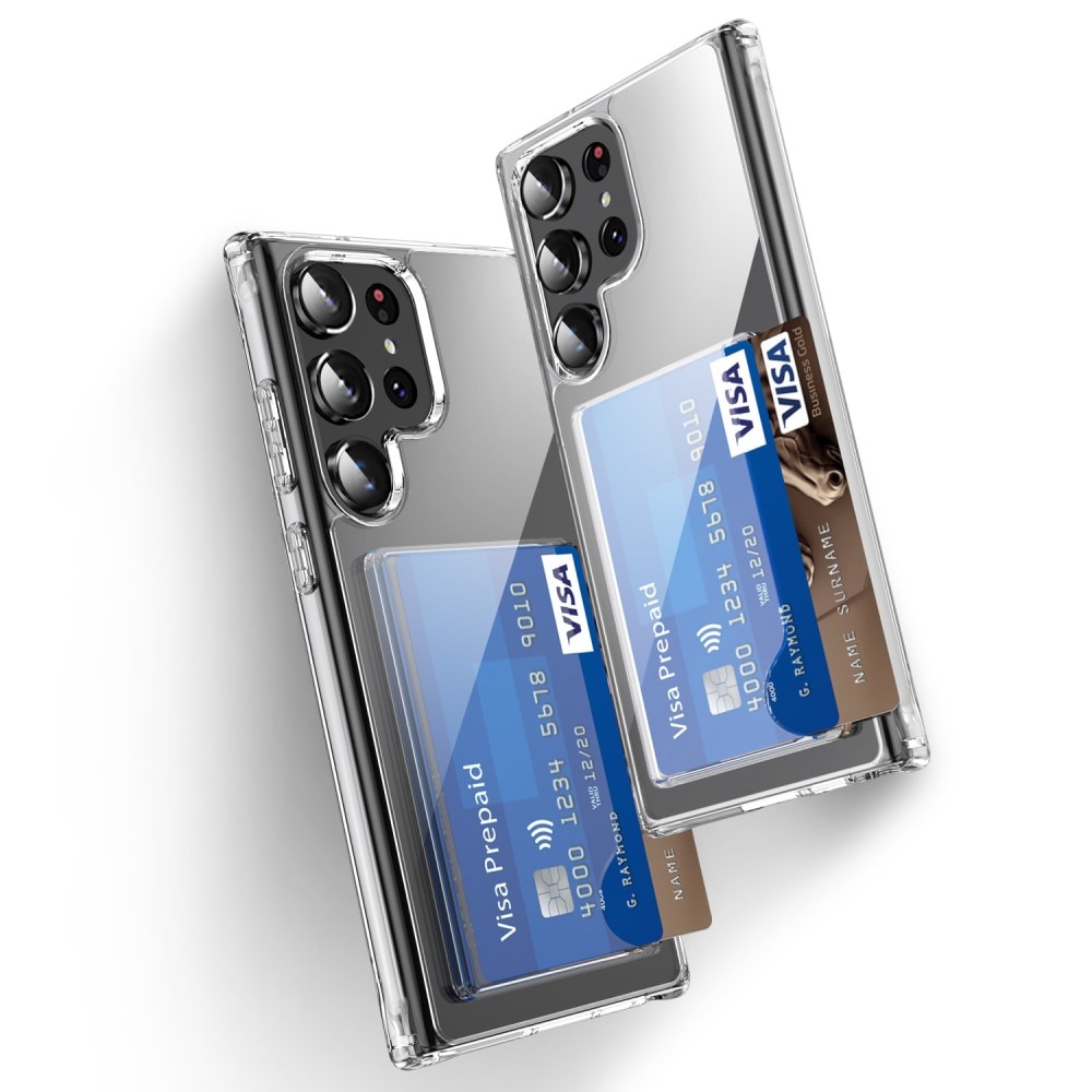 Funda híbrida con ranuras para tarjetas Samsung Galaxy S23 Ultra Transparente