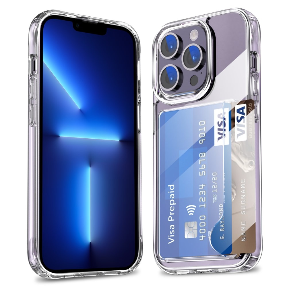 Funda híbrida con ranuras para tarjetas iPhone 12 Pro Max Transparente