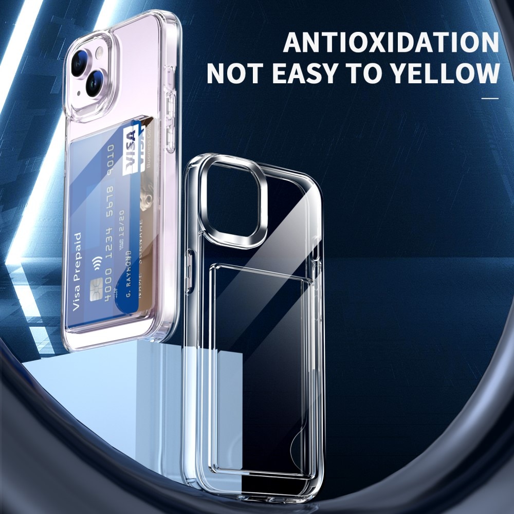 Funda híbrida con ranuras para tarjetas iPhone 14 Plus Transparente