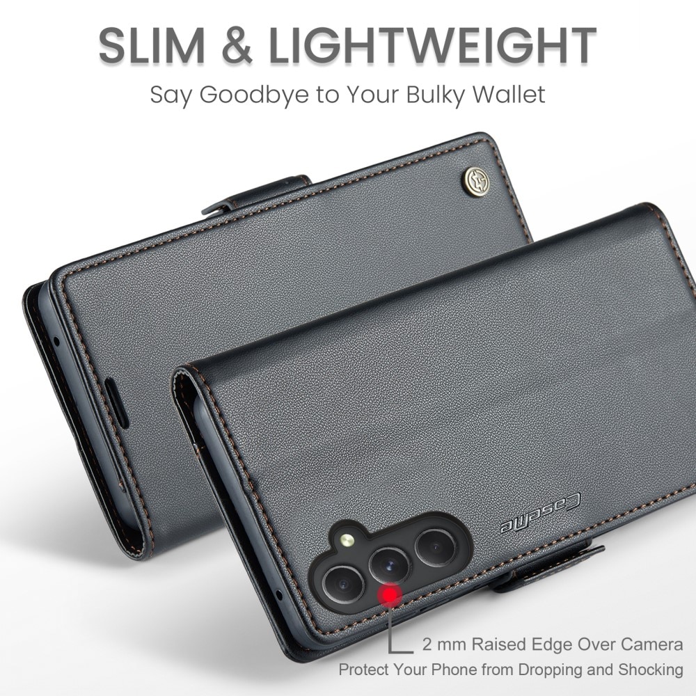 Funda delgada con solapa anti-RFID Samsung Galaxy A54 Negro