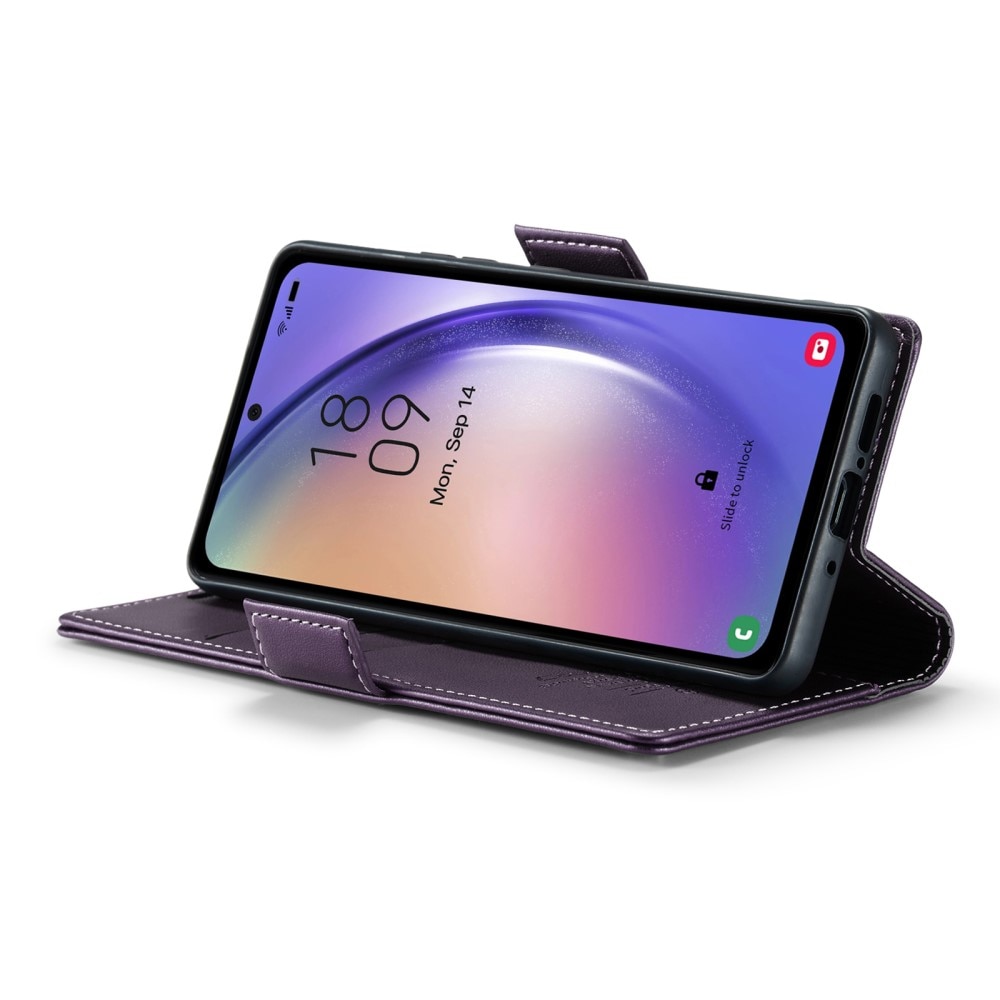 Funda delgada con solapa anti-RFID Samsung Galaxy A54 Púrpura