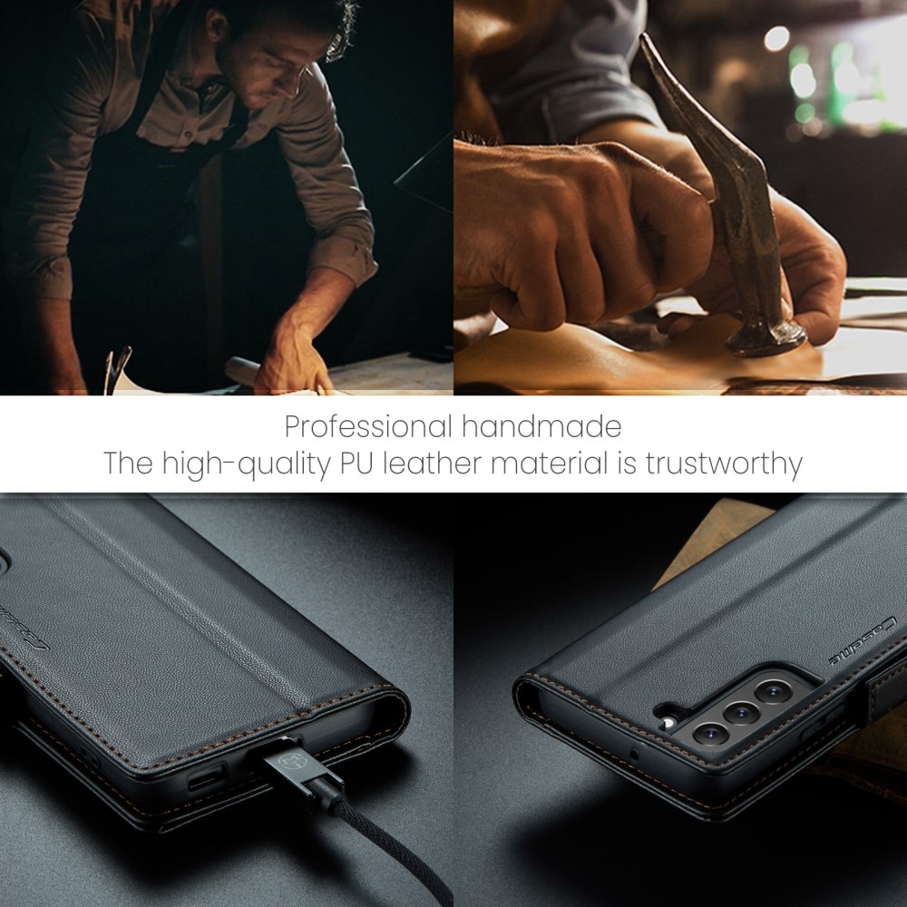 Funda delgada con solapa anti-RFID Samsung Galaxy S22 Plus Negro
