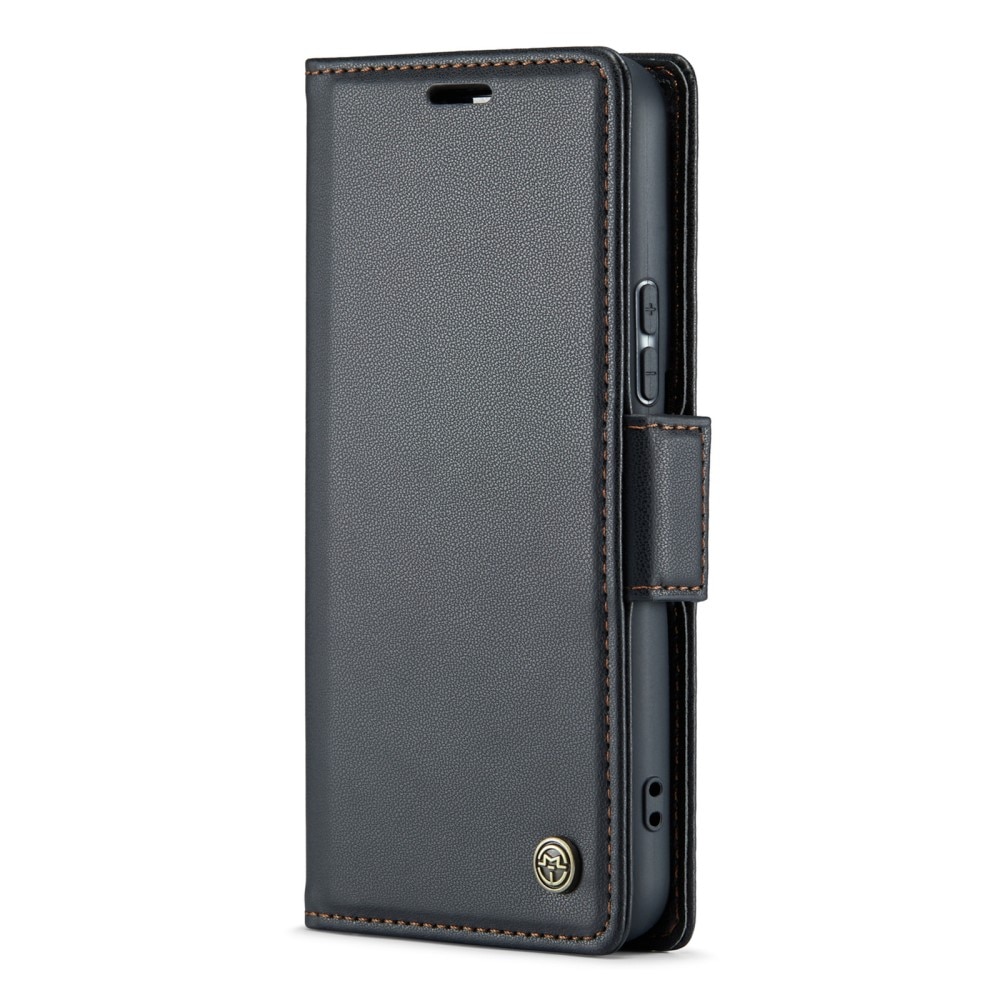 Funda delgada con solapa anti-RFID Samsung Galaxy S22 Plus Negro