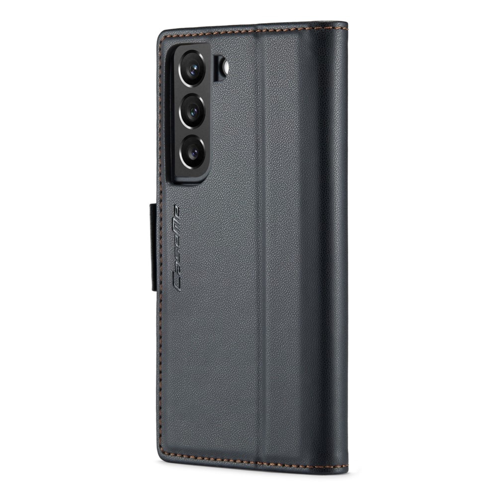 Funda delgada con solapa anti-RFID Samsung Galaxy S22 Plus Negro