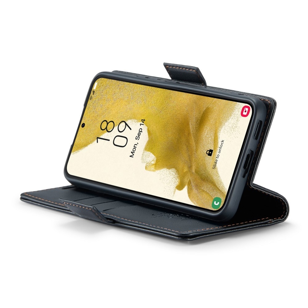 Funda delgada con solapa anti-RFID Samsung Galaxy S22 Plus Negro