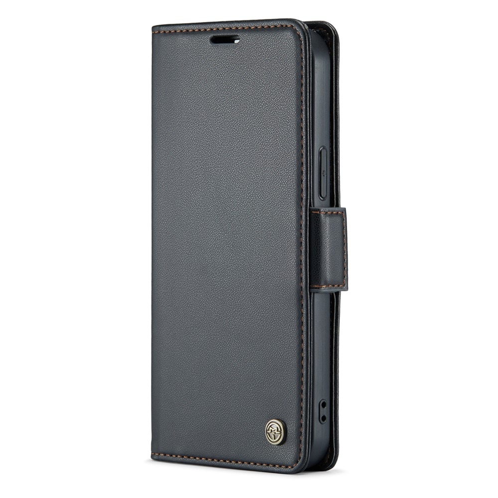 Funda delgada con solapa anti-RFID iPhone 14 Pro negro