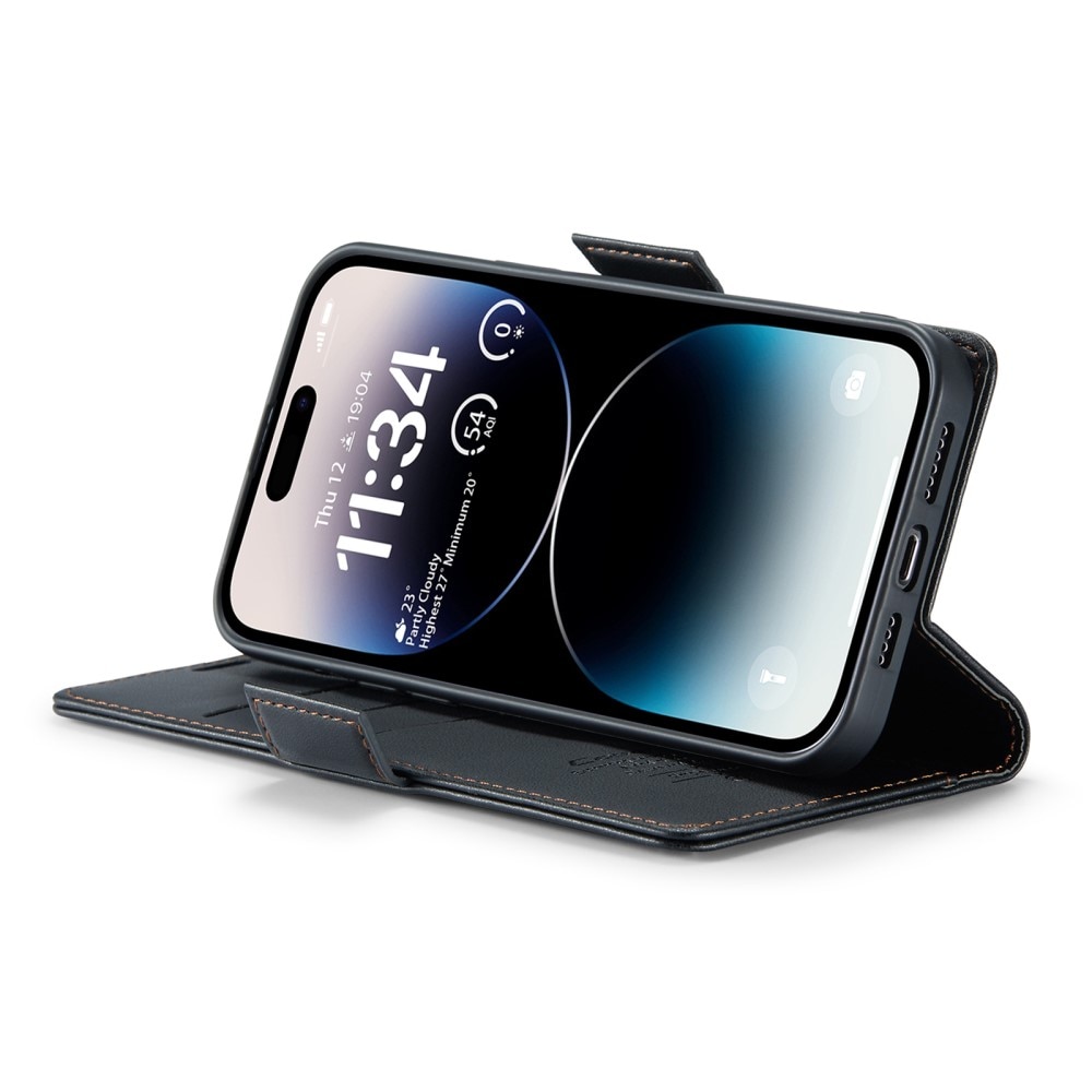 Funda delgada con solapa anti-RFID iPhone 7 Plus/iPhone 8 Plus Negro