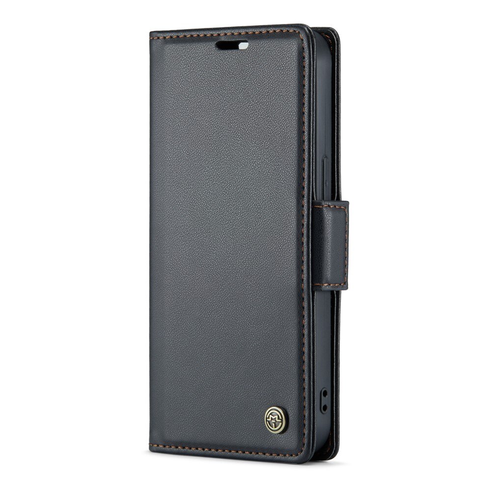 Funda delgada con solapa anti-RFID iPhone 13 Negro
