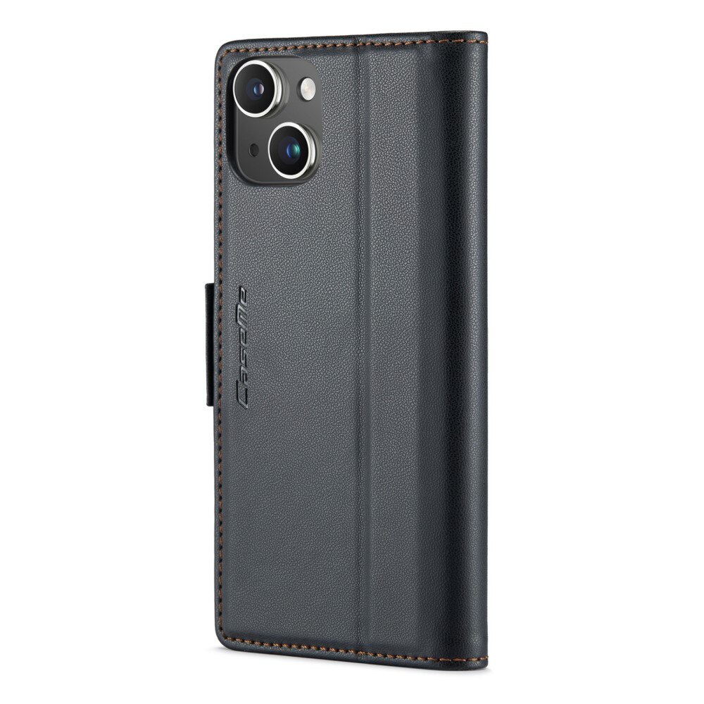 Funda delgada con solapa anti-RFID iPhone 13 Negro