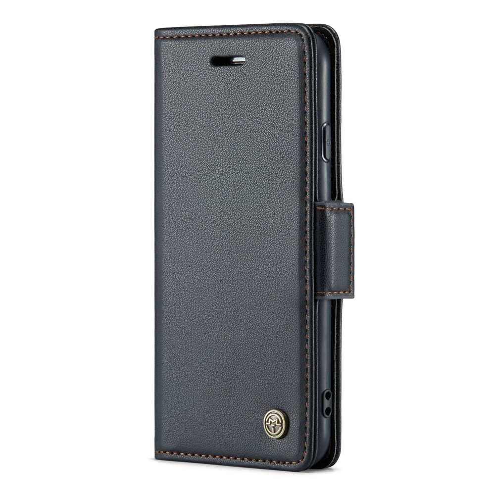 Funda delgada con solapa anti-RFID iPhone SE (2020) negro