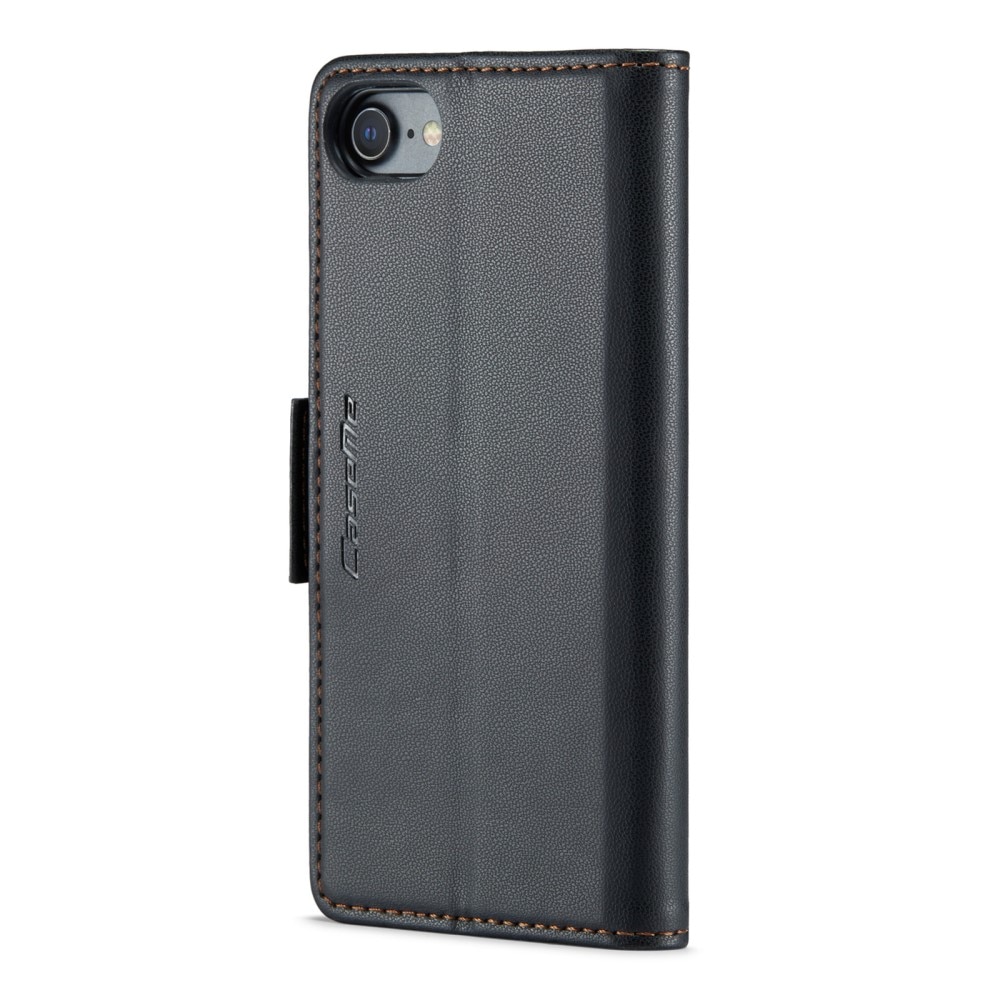 Funda delgada con solapa anti-RFID iPhone SE 2020 Negro