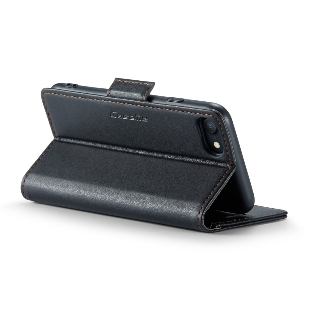 Funda delgada con solapa anti-RFID iPhone SE 2020 Negro