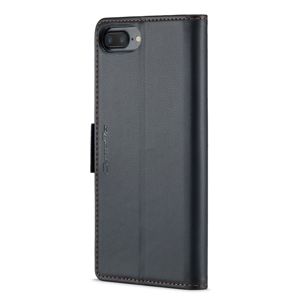 Funda delgada con solapa anti-RFID iPhone 7 Plus/iPhone 8 Plus Negro