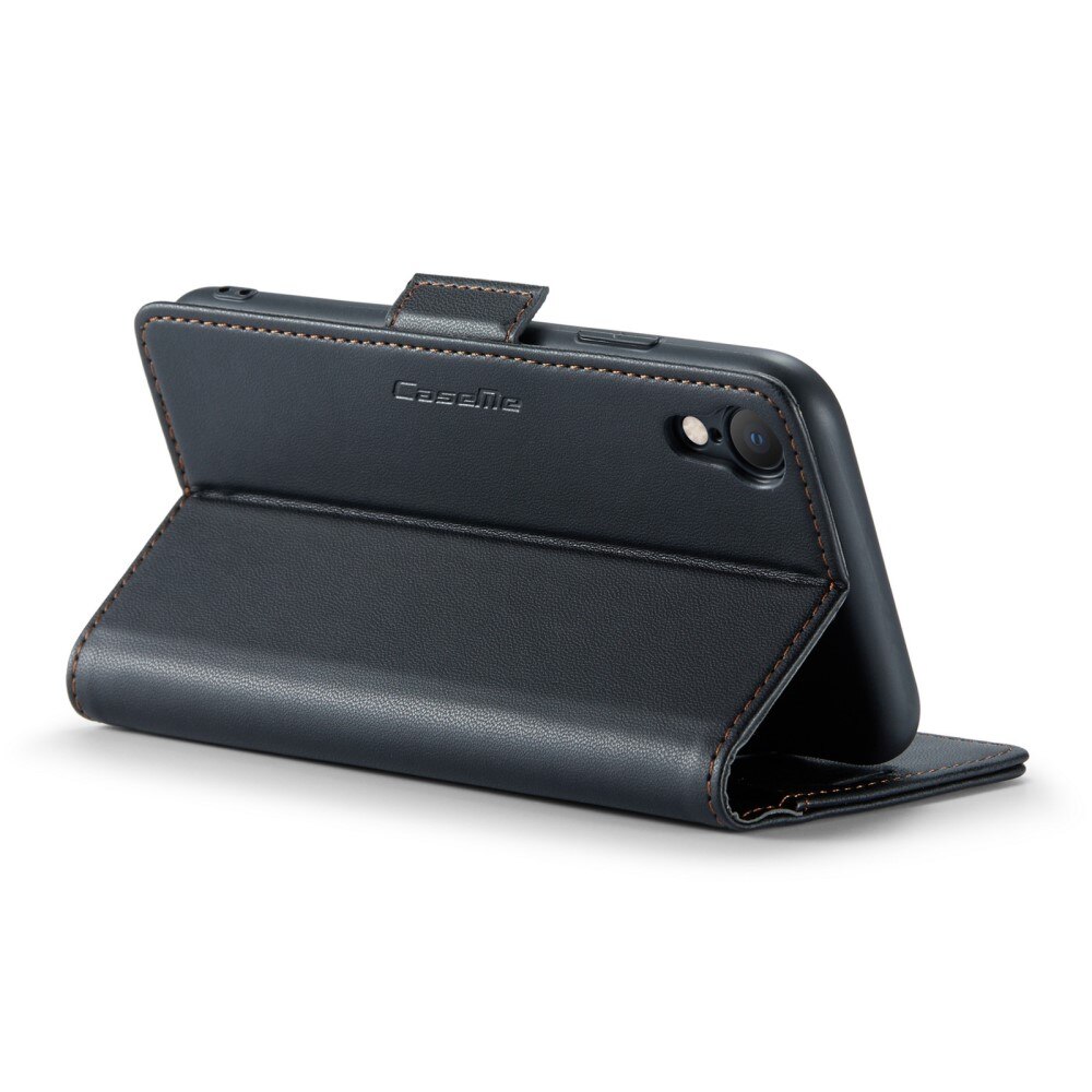 Funda delgada con solapa anti-RFID iPhone XR negro