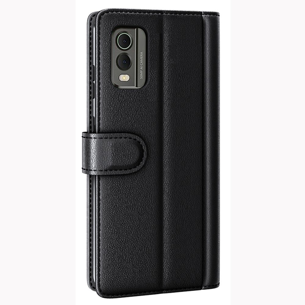 Funda de cuero genuino Nokia C32, negro