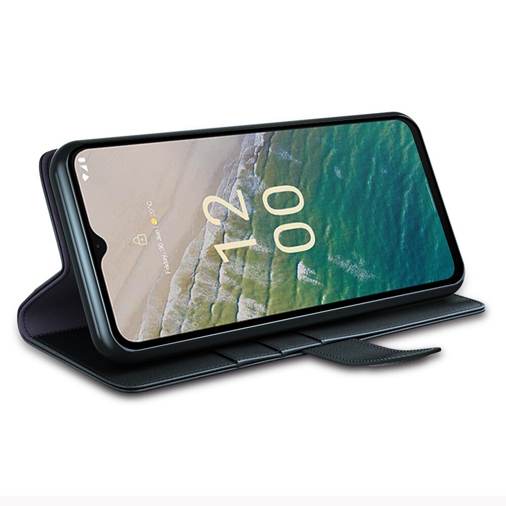Funda de cuero genuino  Nokia C32, Negro