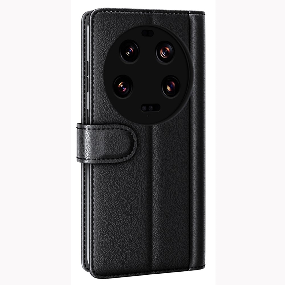 Funda de cuero genuino Xiaomi 13 Ultra, negro