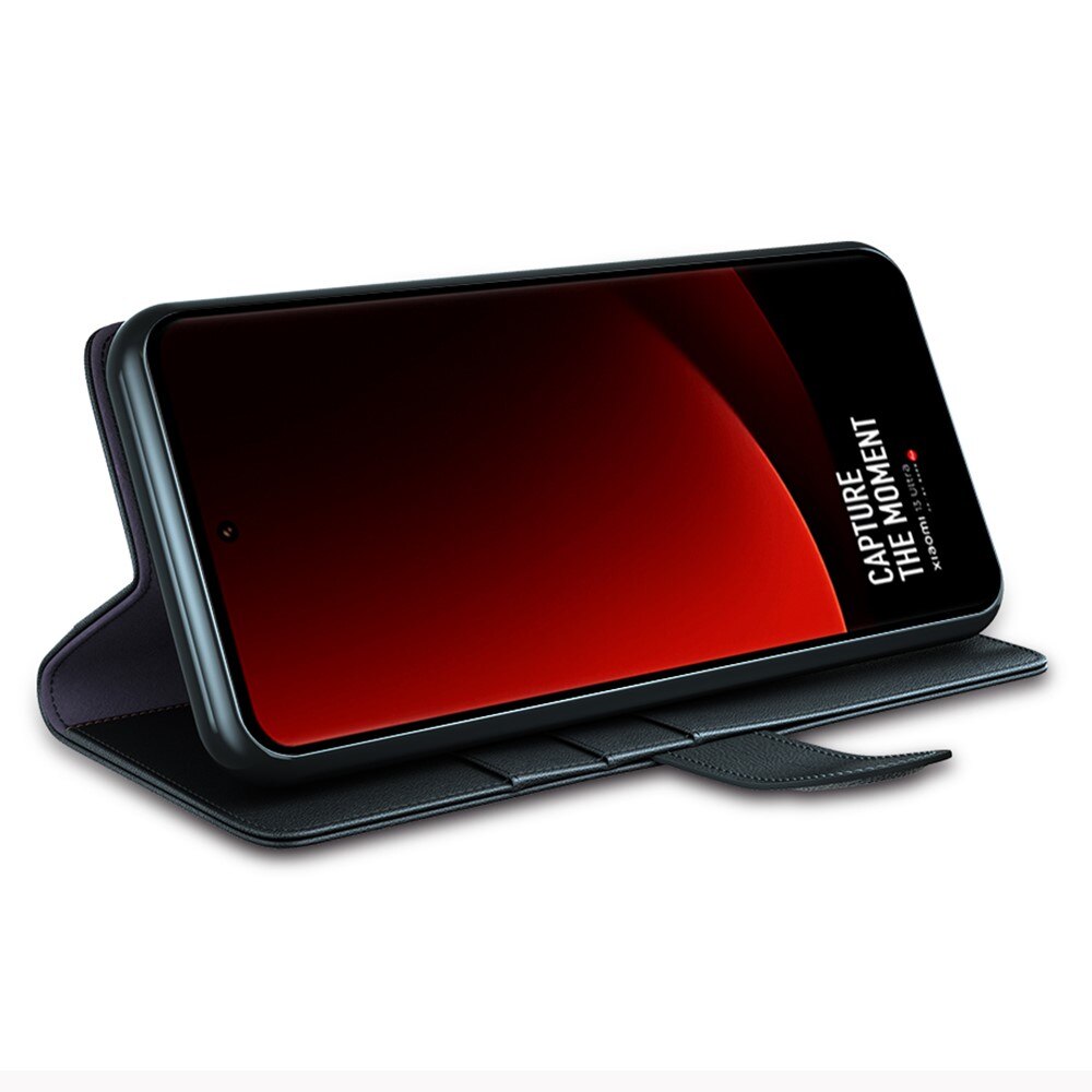 Funda de cuero genuino Xiaomi 13 Ultra, Negro