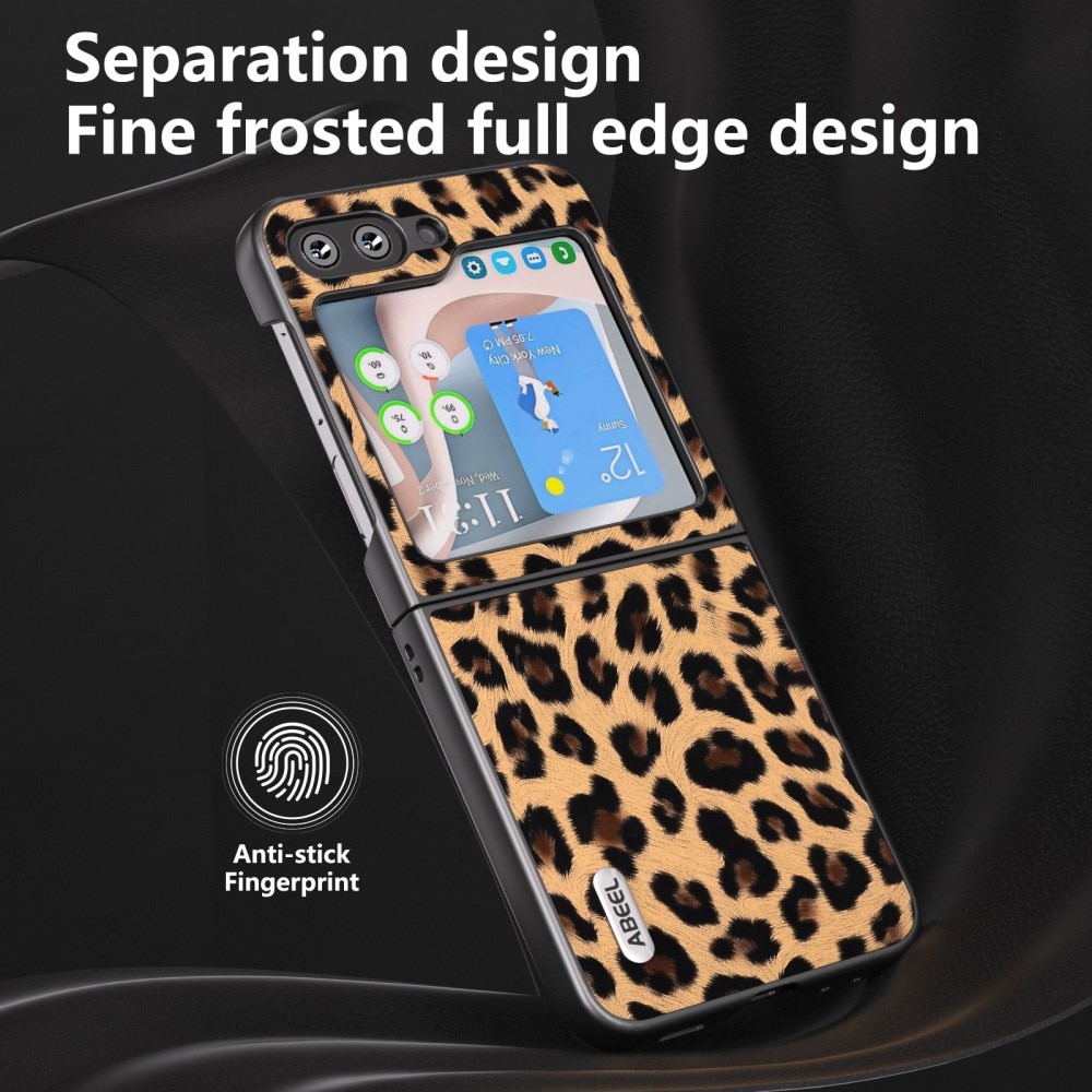 Funda de cuero Samsung Galaxy Z Flip 5 leopardo