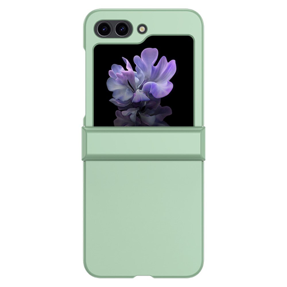 Funda rígida engomada Hinge Protection Samsung Galaxy Z Flip 5 verde claro