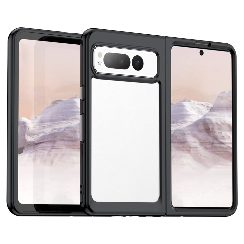 Funda híbrida Crystal Hybrid para Google Pixel Fold, negro