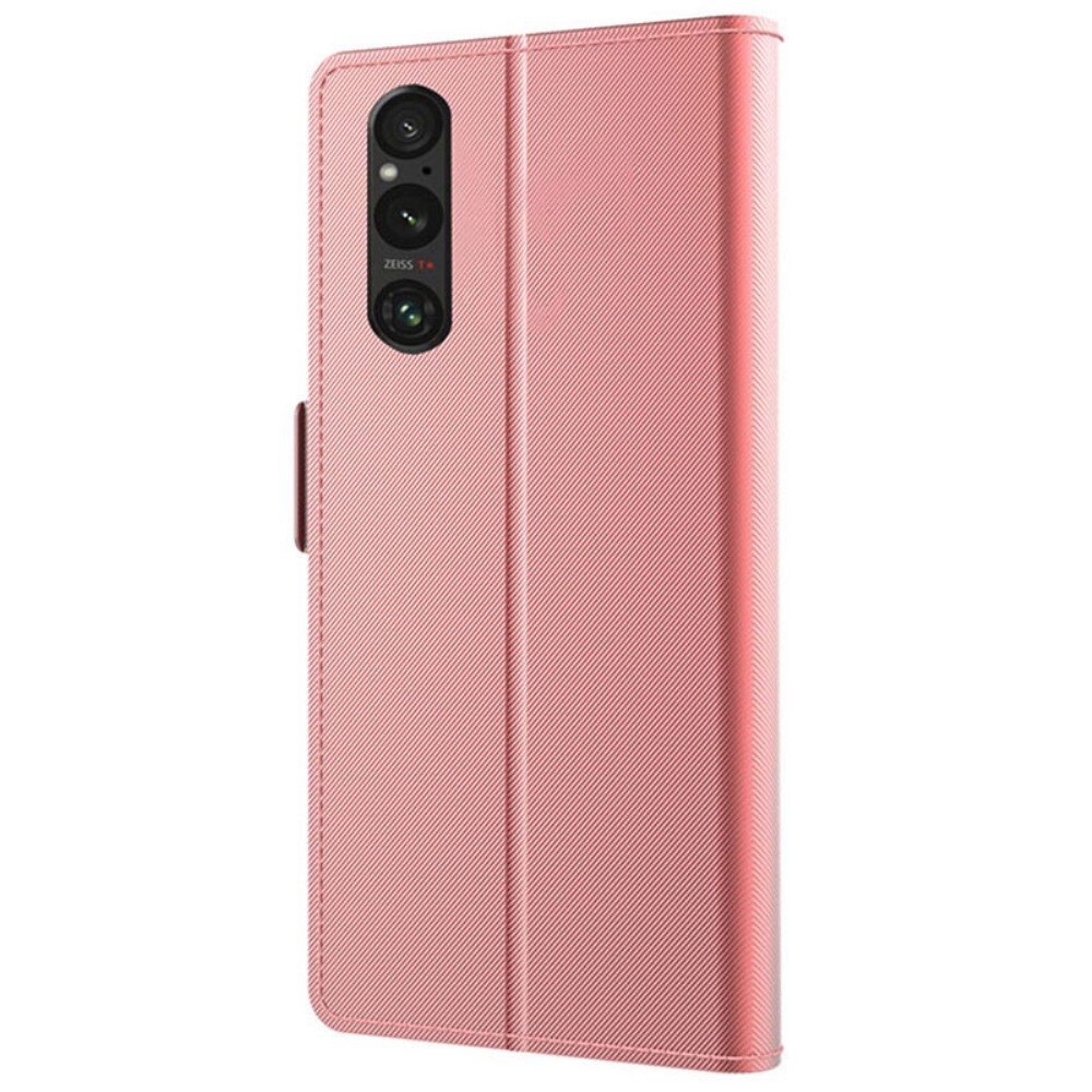 Funda con solapa Espejo Sony Xperia 1 V Pink Gold