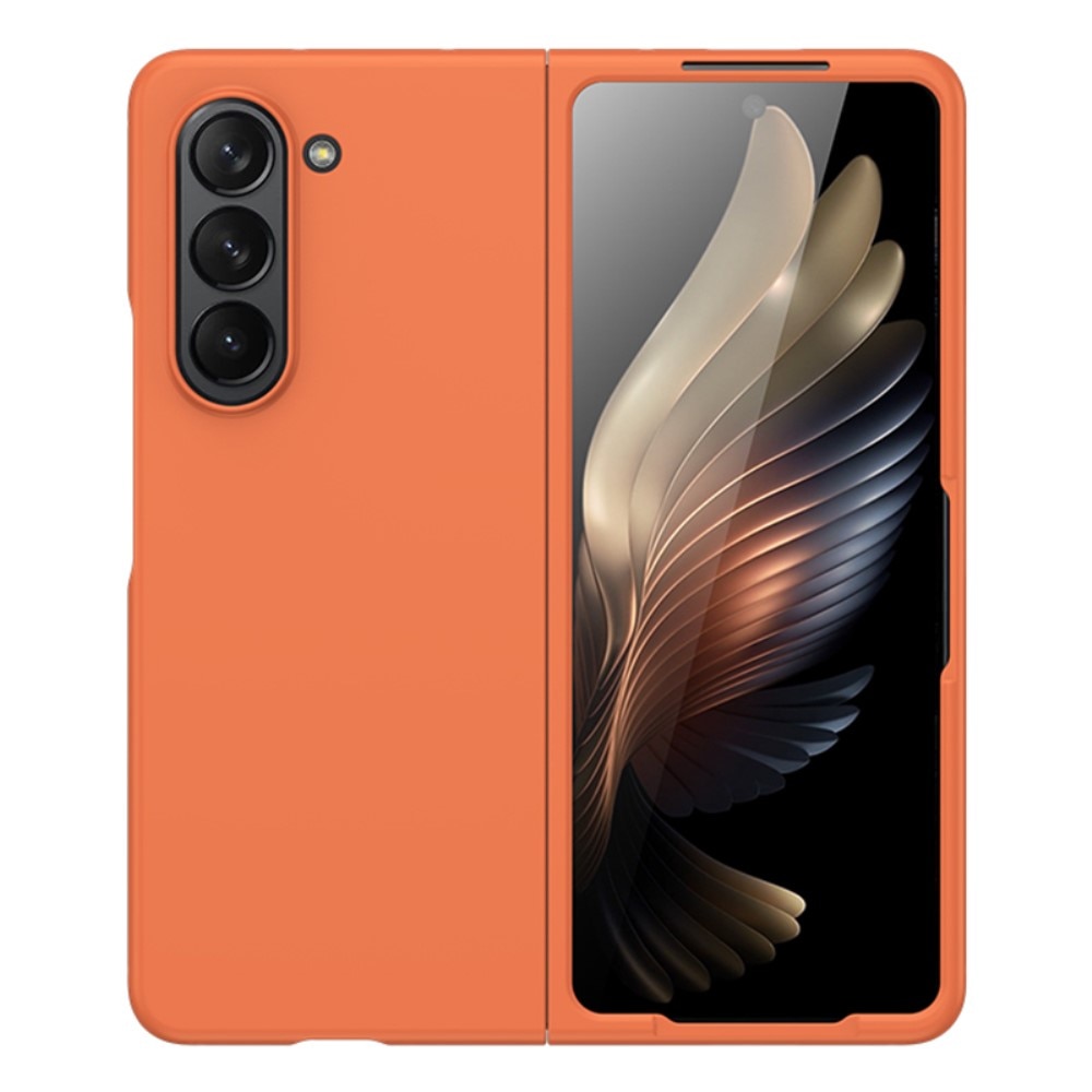 Funda rígida engomada Samsung Galaxy Z Fold 5 naranja