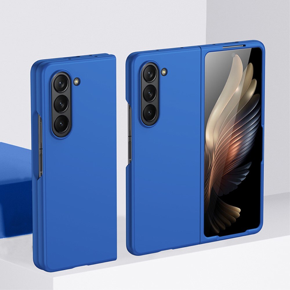 Funda rígida engomada Samsung Galaxy Z Fold 5 azul