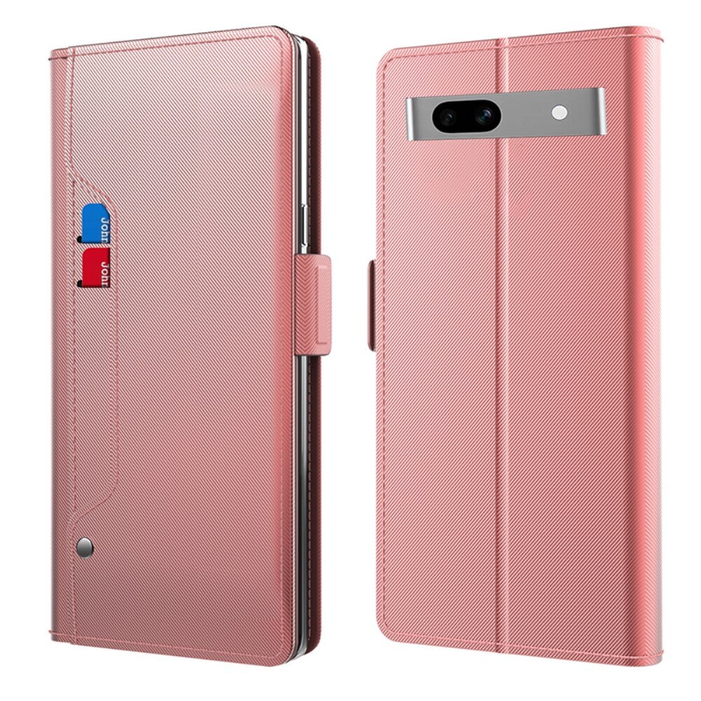 Funda con solapa Espejo Google Pixel 7a Pink Gold