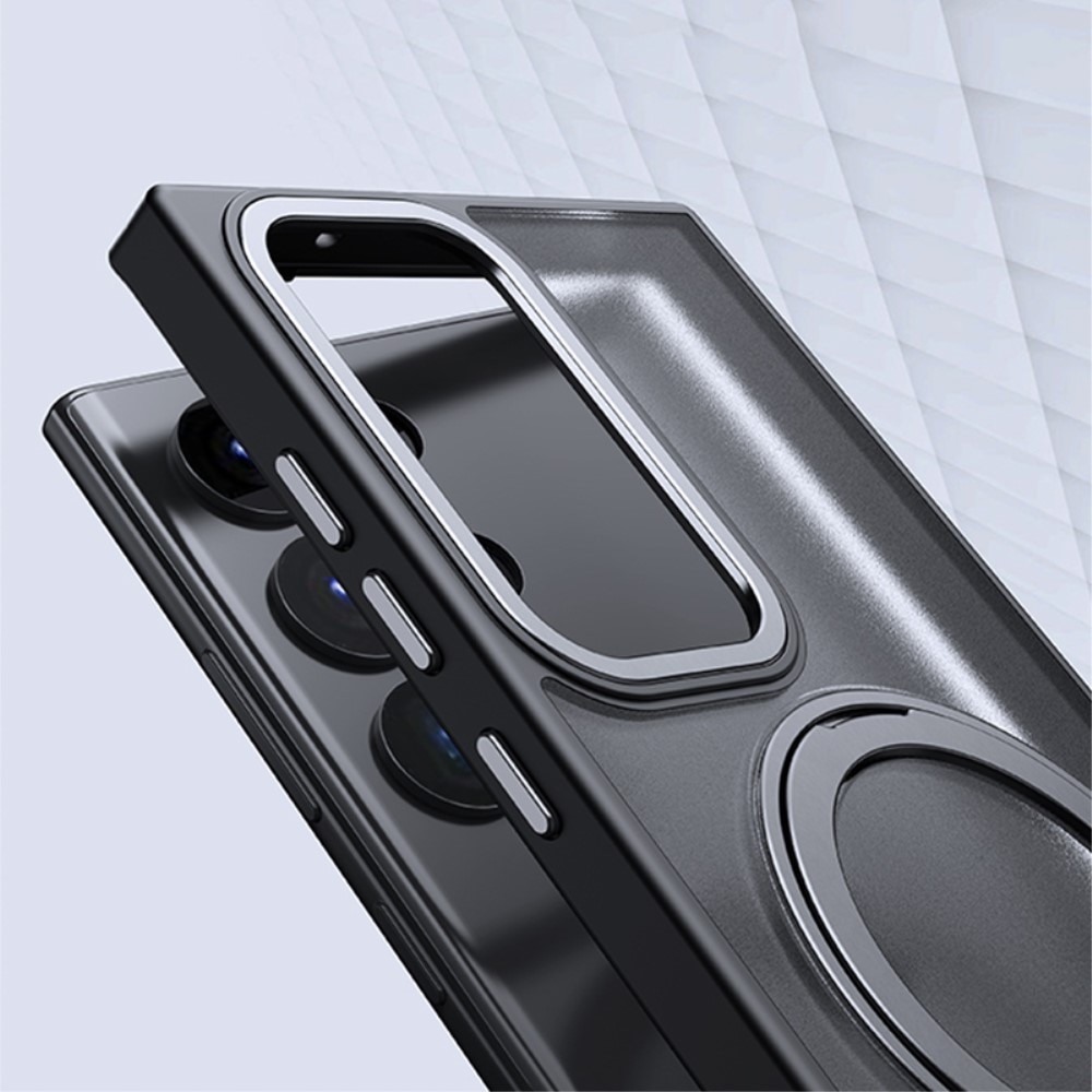 Funda híbrida MagSafe Ring Kickstand Samsung Galaxy S23 Ultra negro