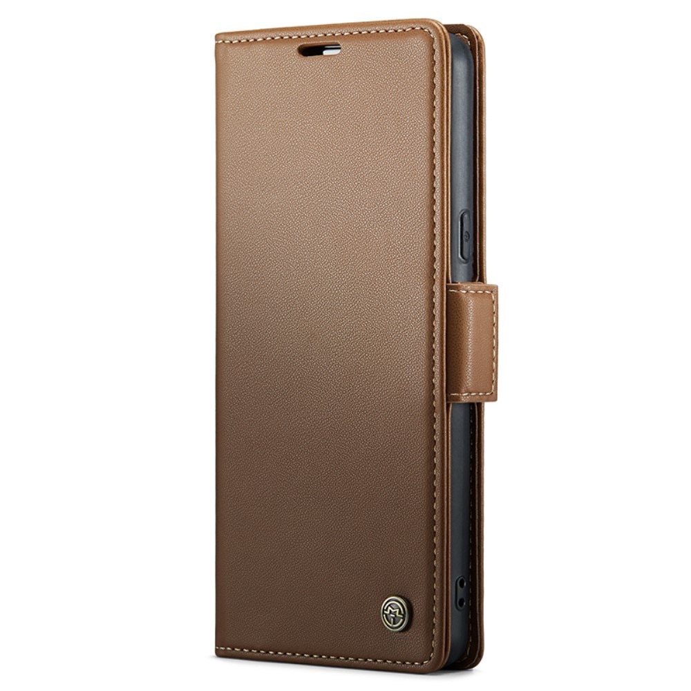 Funda delgada con solapa anti-RFID Google Pixel 8 Pro Marrón