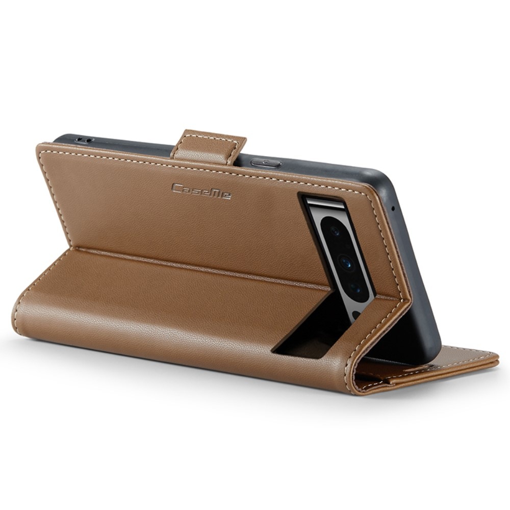 Funda delgada con solapa anti-RFID Google Pixel 8 Pro Marrón