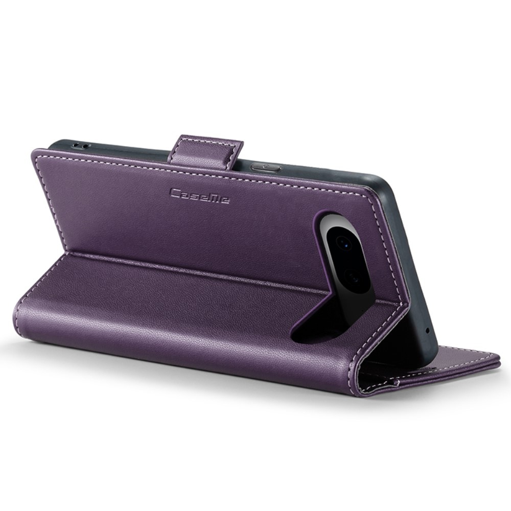 Funda delgada con solapa anti-RFID Google Pixel 8 Púrpura