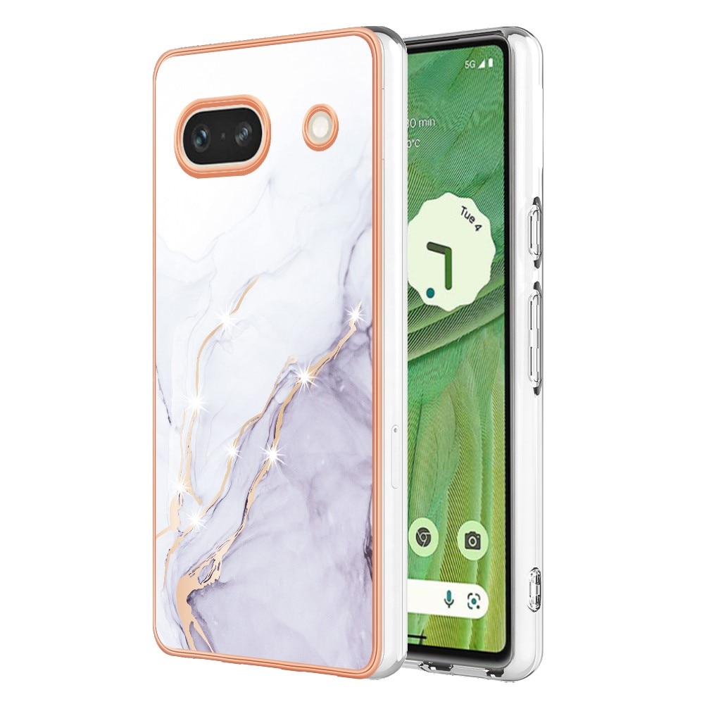 Funda TPU Google Pixel 7a Mármol blanco