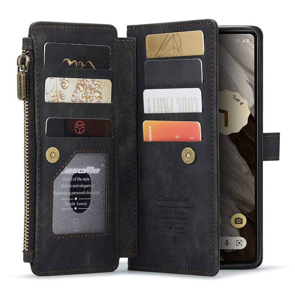 Cartera Zipper Google Pixel 7a Negro