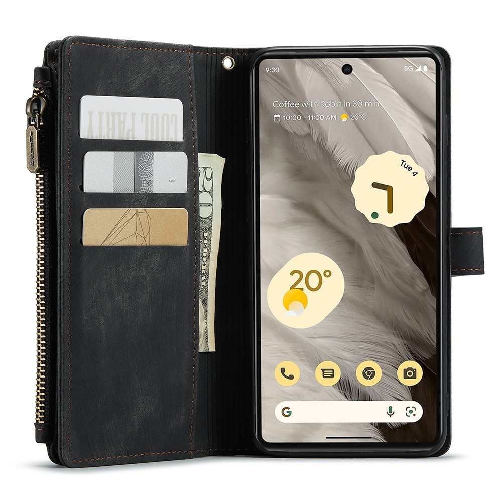 Cartera Zipper Google Pixel 7a Negro