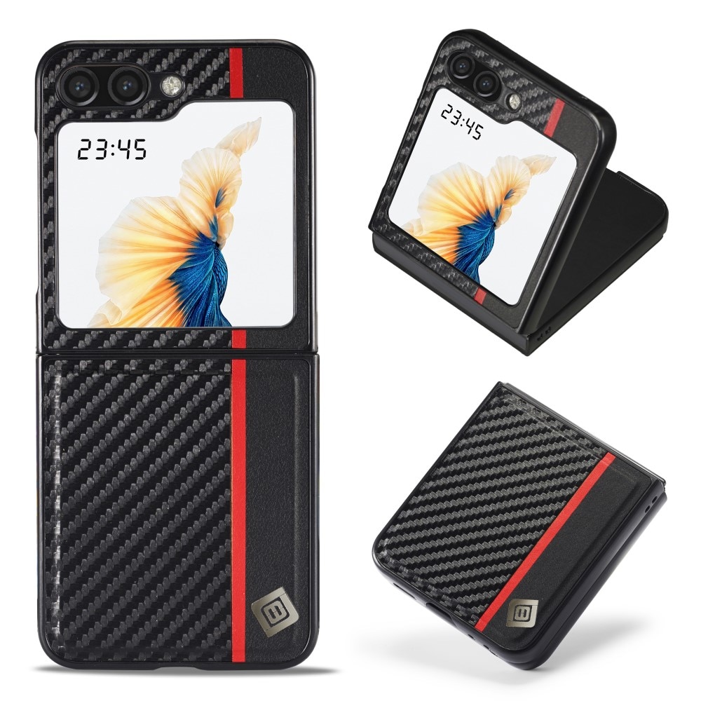 Funda Samsung Galaxy Z Flip 5, Fibra de carbon