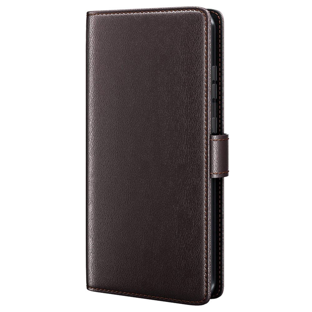 Funda de cuero genuino iPhone 15 Pro Max, Marrón