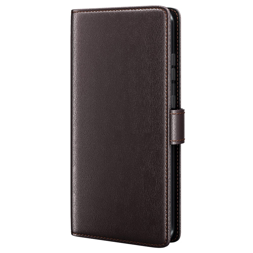 Funda de cuero genuino iPhone 15 Plus, Marrón