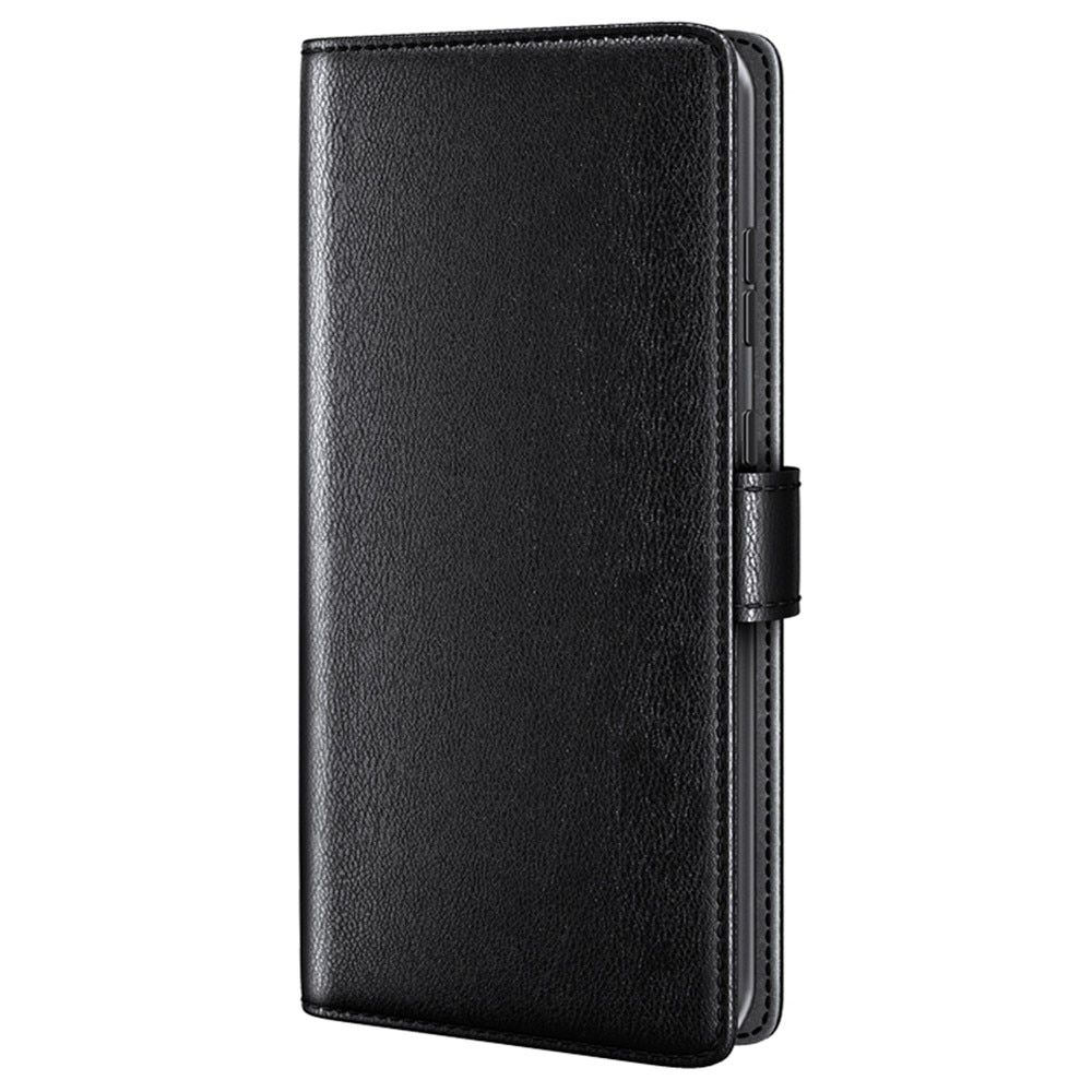 Funda de cuero genuino iPhone 15 Pro, Negro