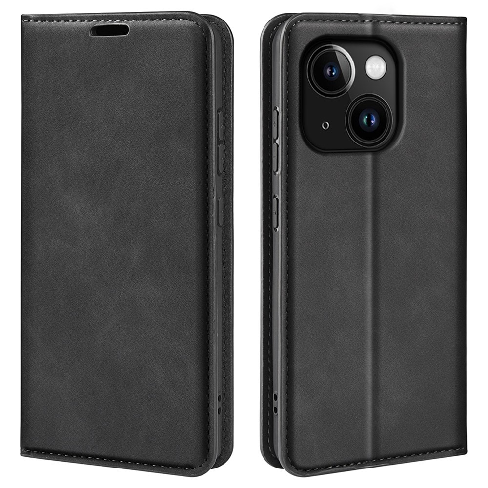 Funda delgada cartera iPhone 15 Plus Negro