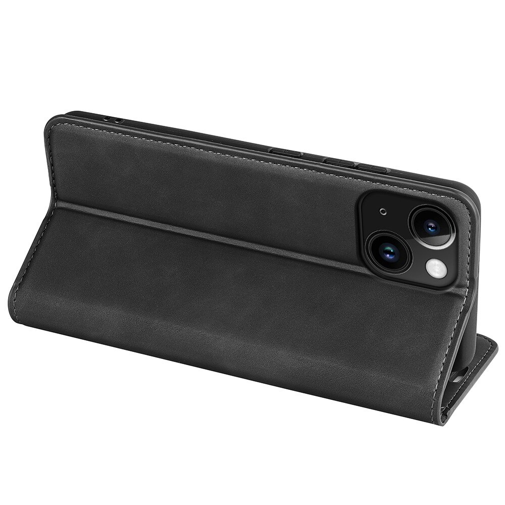 Funda delgada cartera iPhone 15 Plus Negro