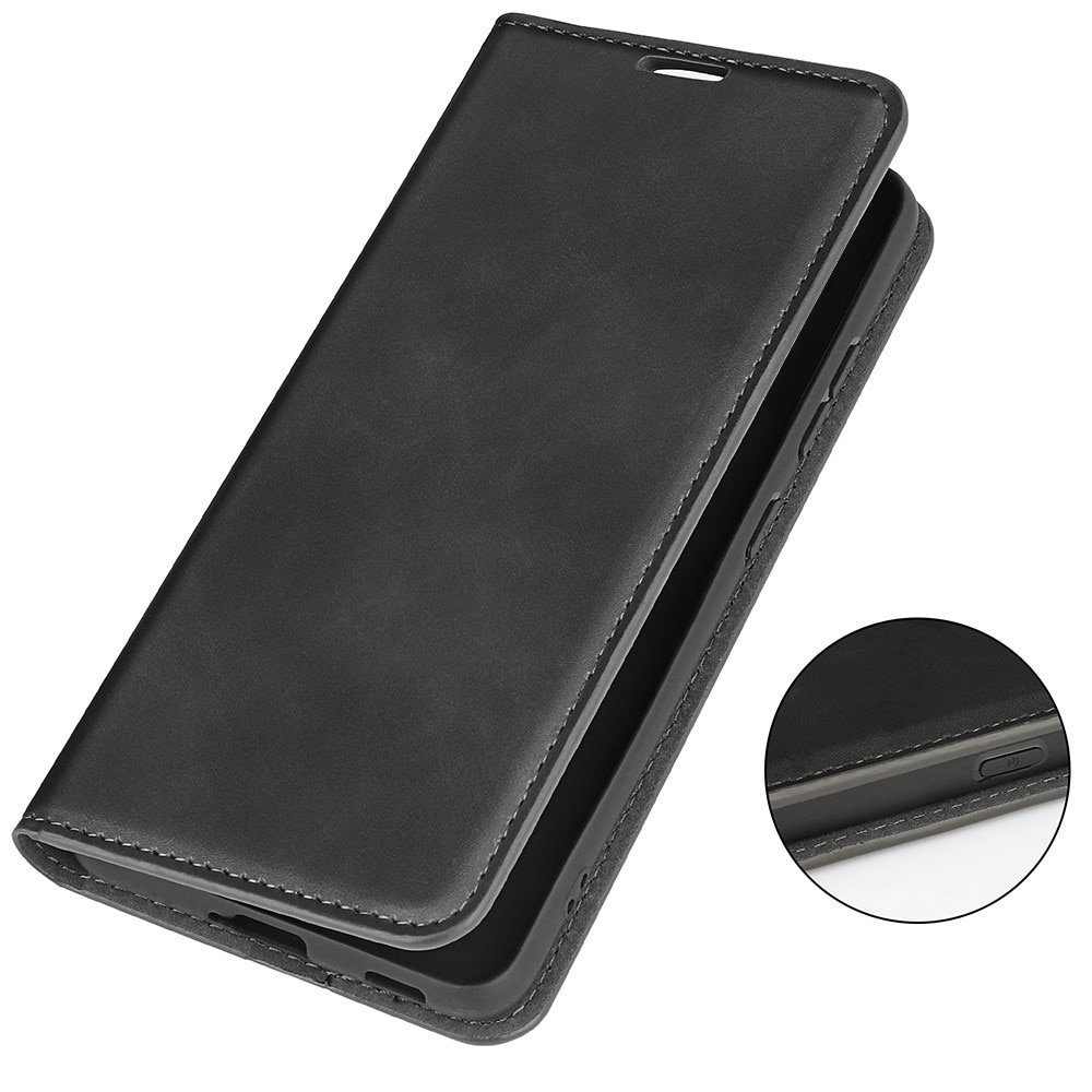 Funda delgada cartera iPhone 15 Plus negro