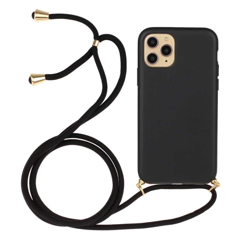 Funda con correa colgante iPhone 15 Pro negro