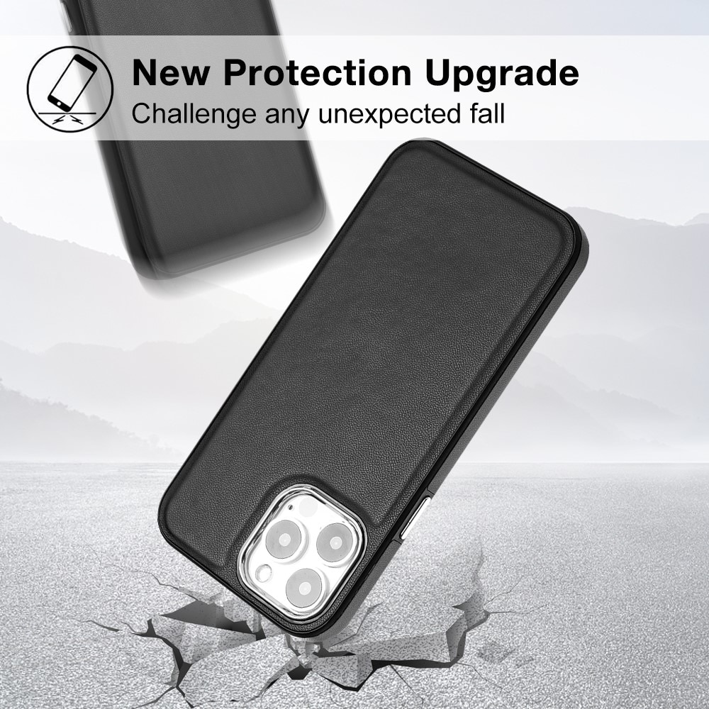 Funda de cuero iPhone 13 Pro negro